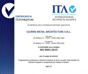 certificato iso 9001:2015