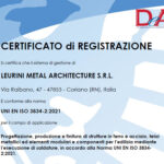 certificato uni en iso 3834-2:2021