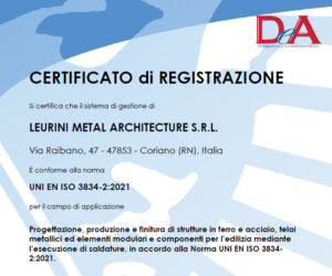 certificato uni en iso 3834-2:2021